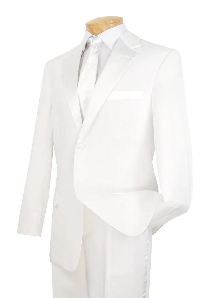 (38R, 46R) Regular Fit 2 Piece Tuxedo In White