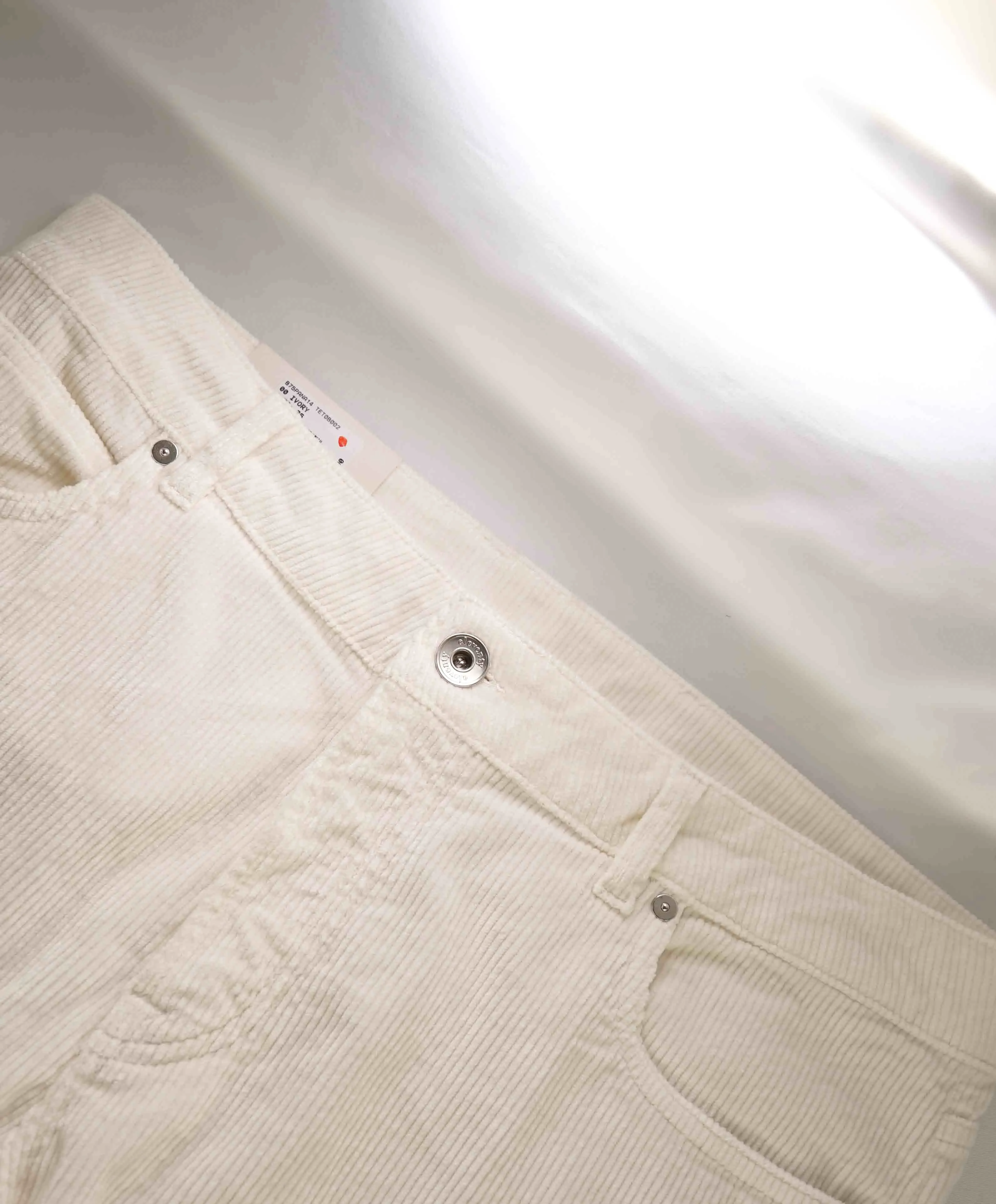$495 ELEVENTY - IVORY Cotton 5-Pocket Corduroy Chino Casual/Slim Pants- 36W