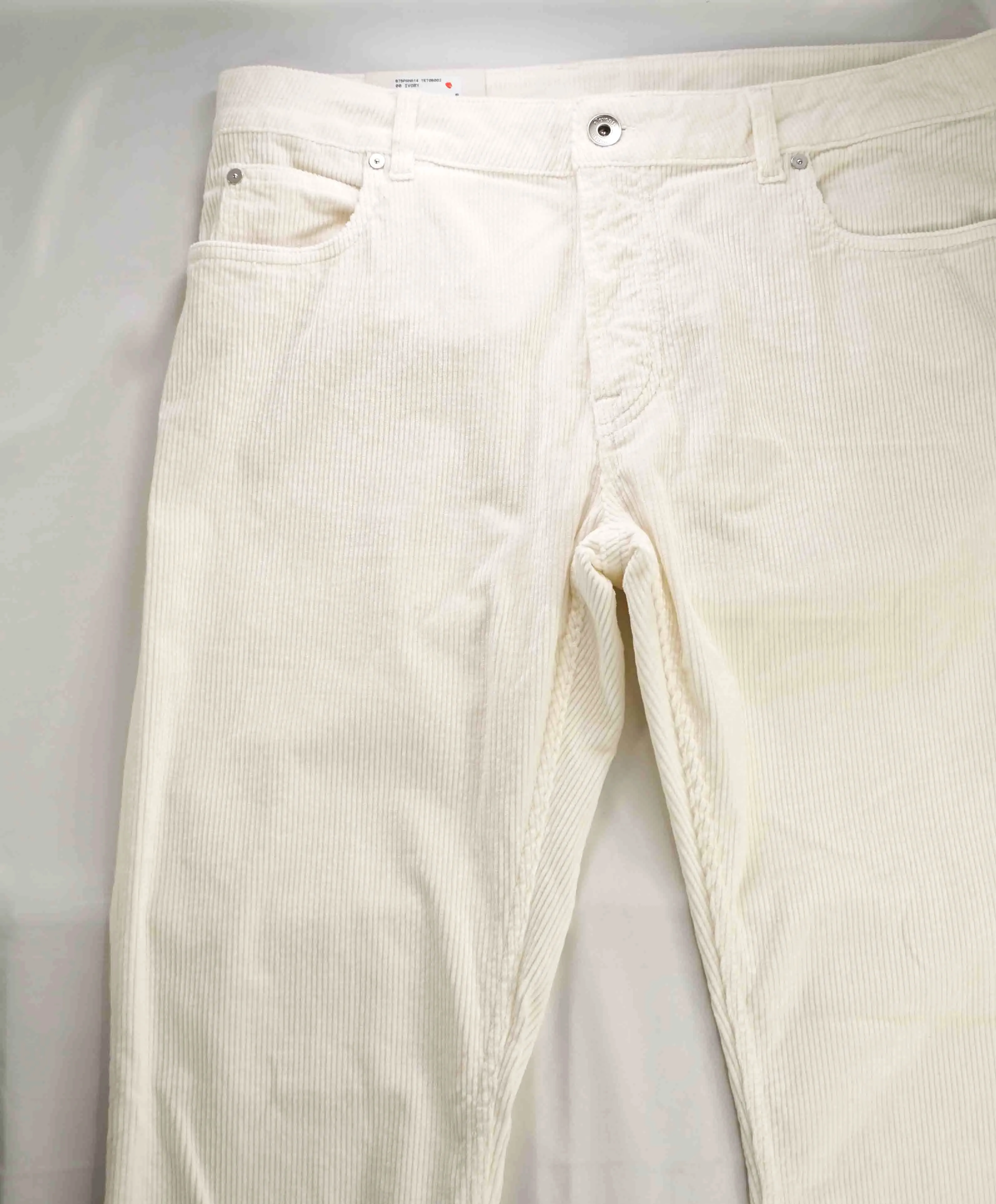 $495 ELEVENTY - IVORY Cotton 5-Pocket Corduroy Chino Casual/Slim Pants- 36W