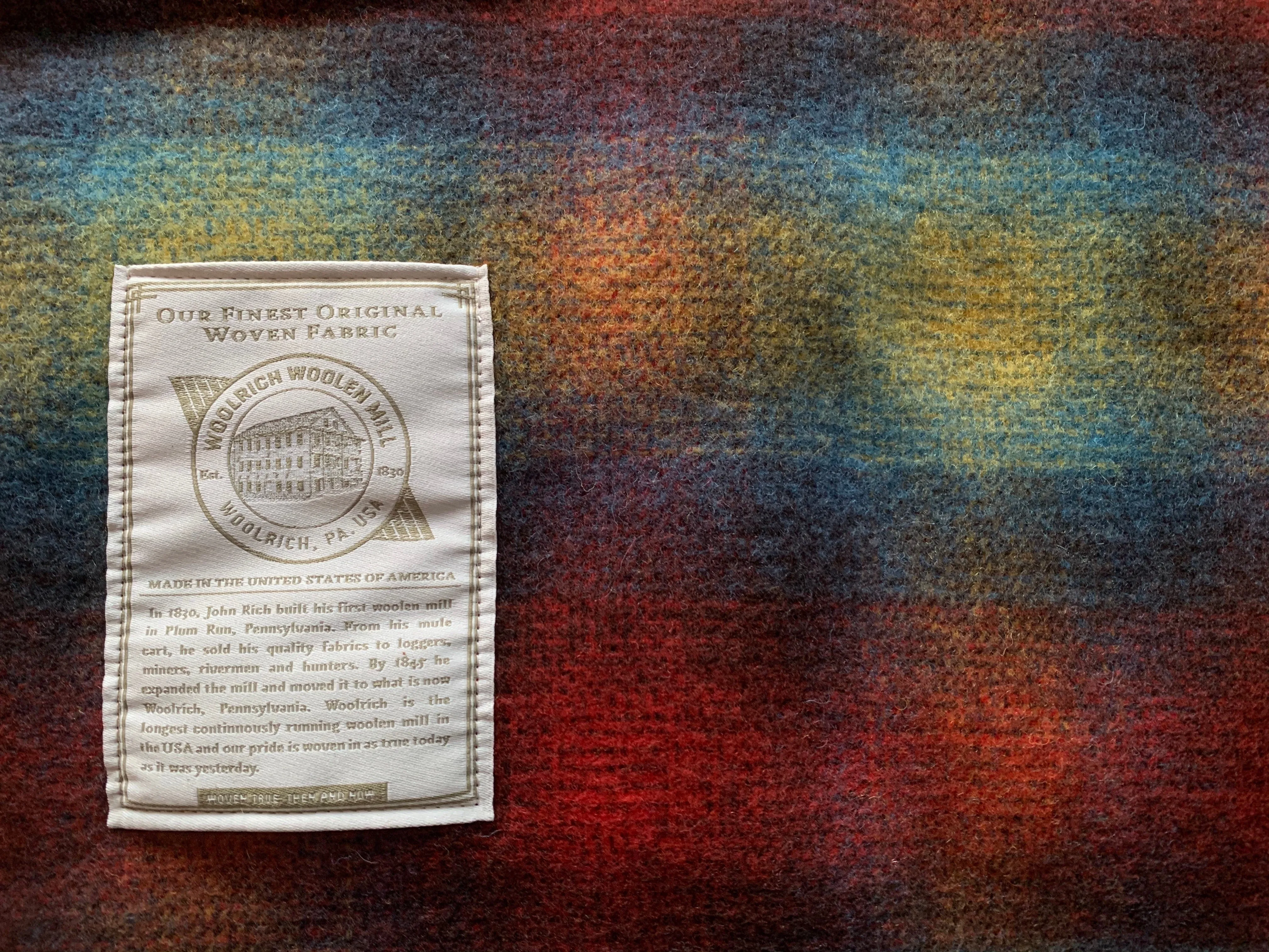 A92461 Woolrich Fawn Grove 100% Wool Blanket Throw