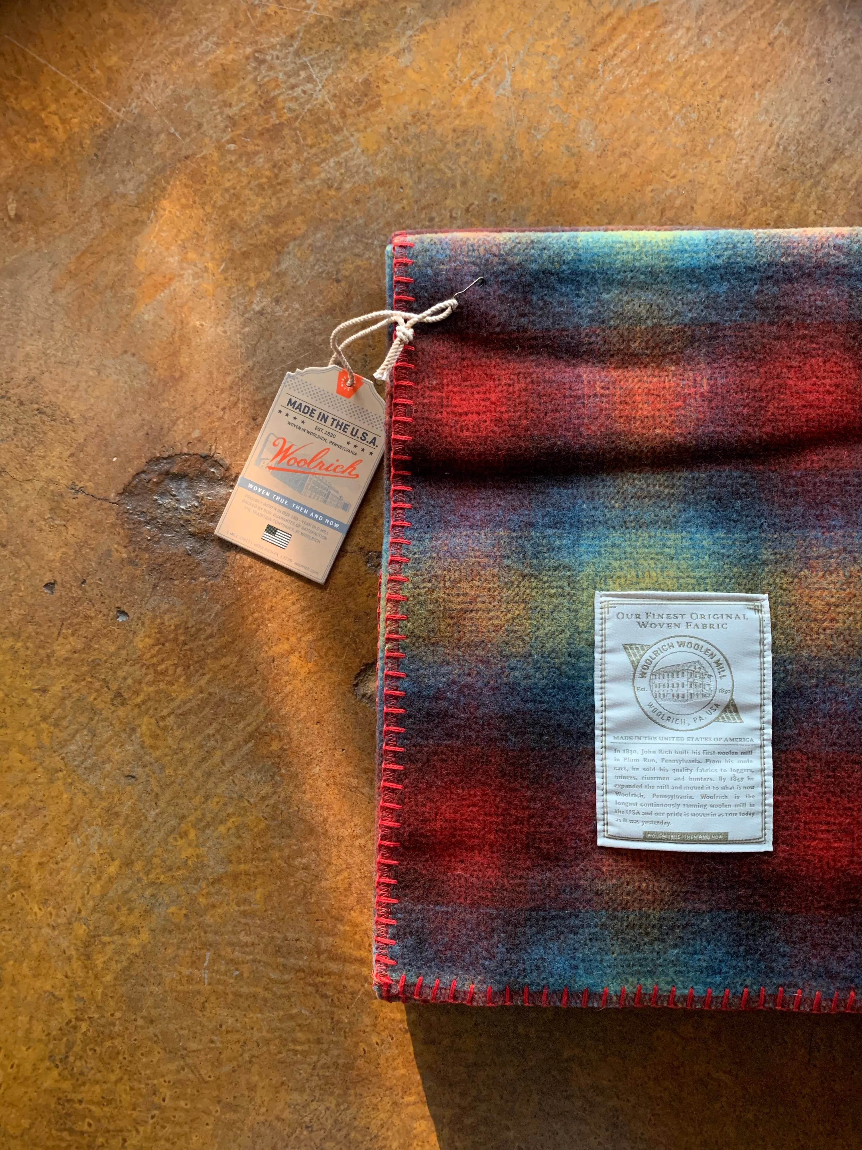 A92461 Woolrich Fawn Grove 100% Wool Blanket Throw