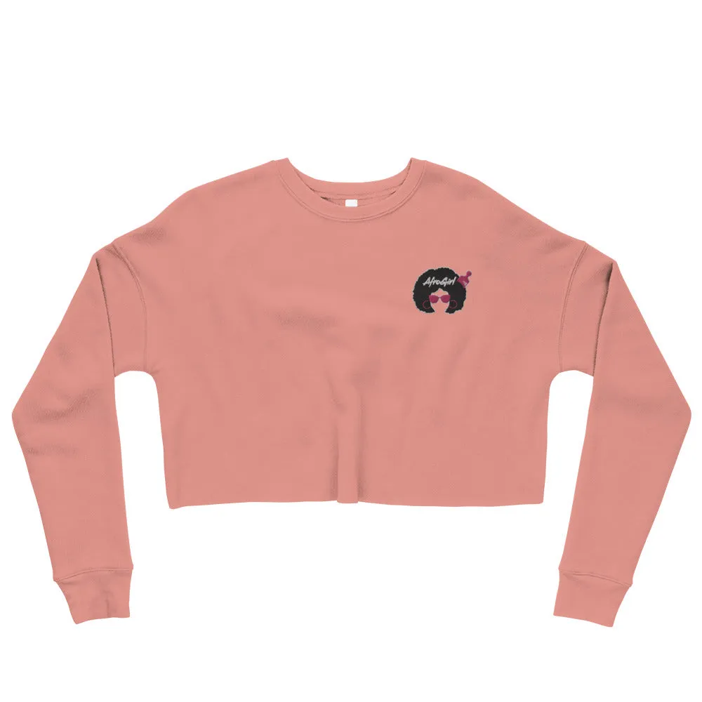 AfroGirl Pick Embroidered Crop Sweatshirt