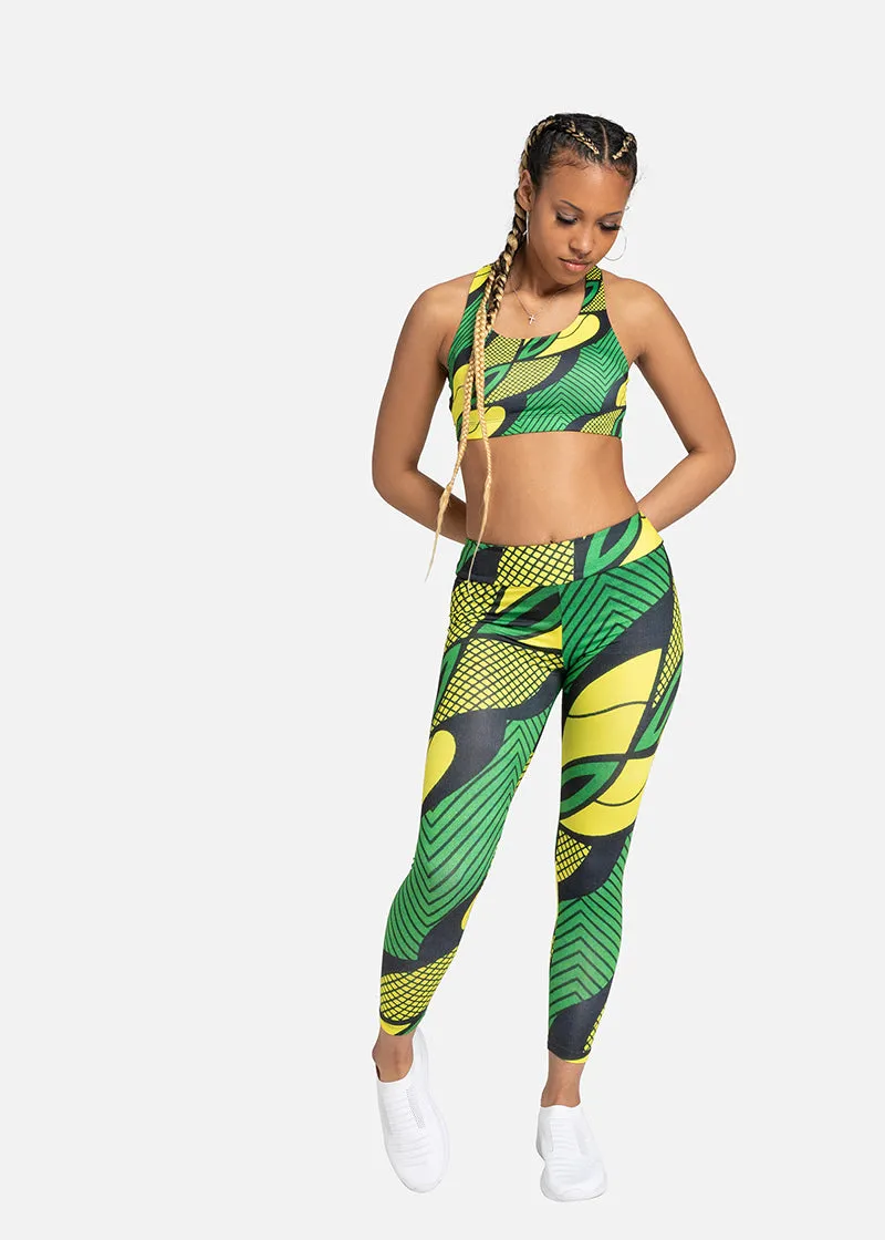 Alake African Print Athleisure Yoga Leggings- Plus size available