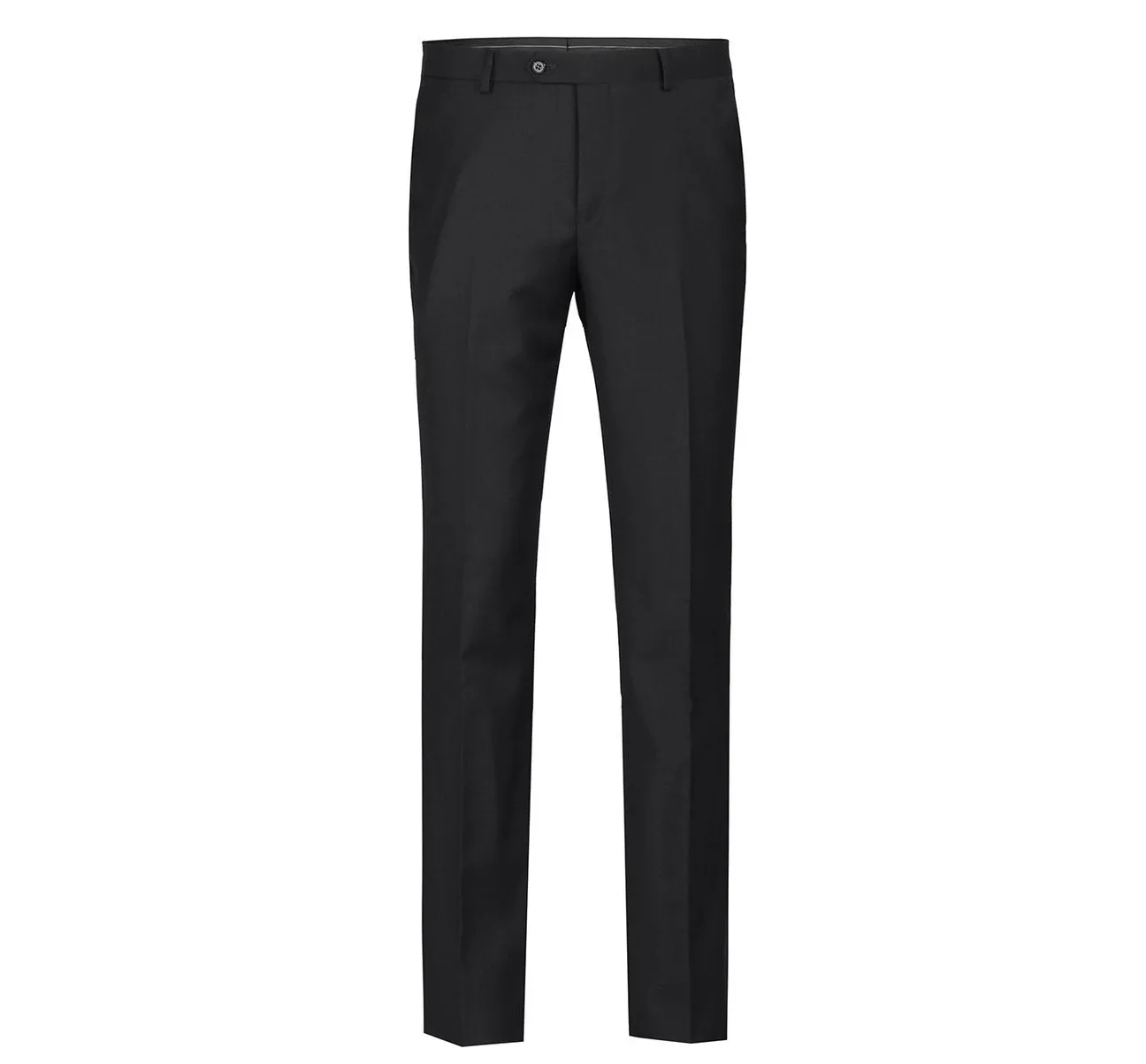 Alessandro Vitello by Renoir Black Slim Fit Flat Front Wool Suit Pant 508-1