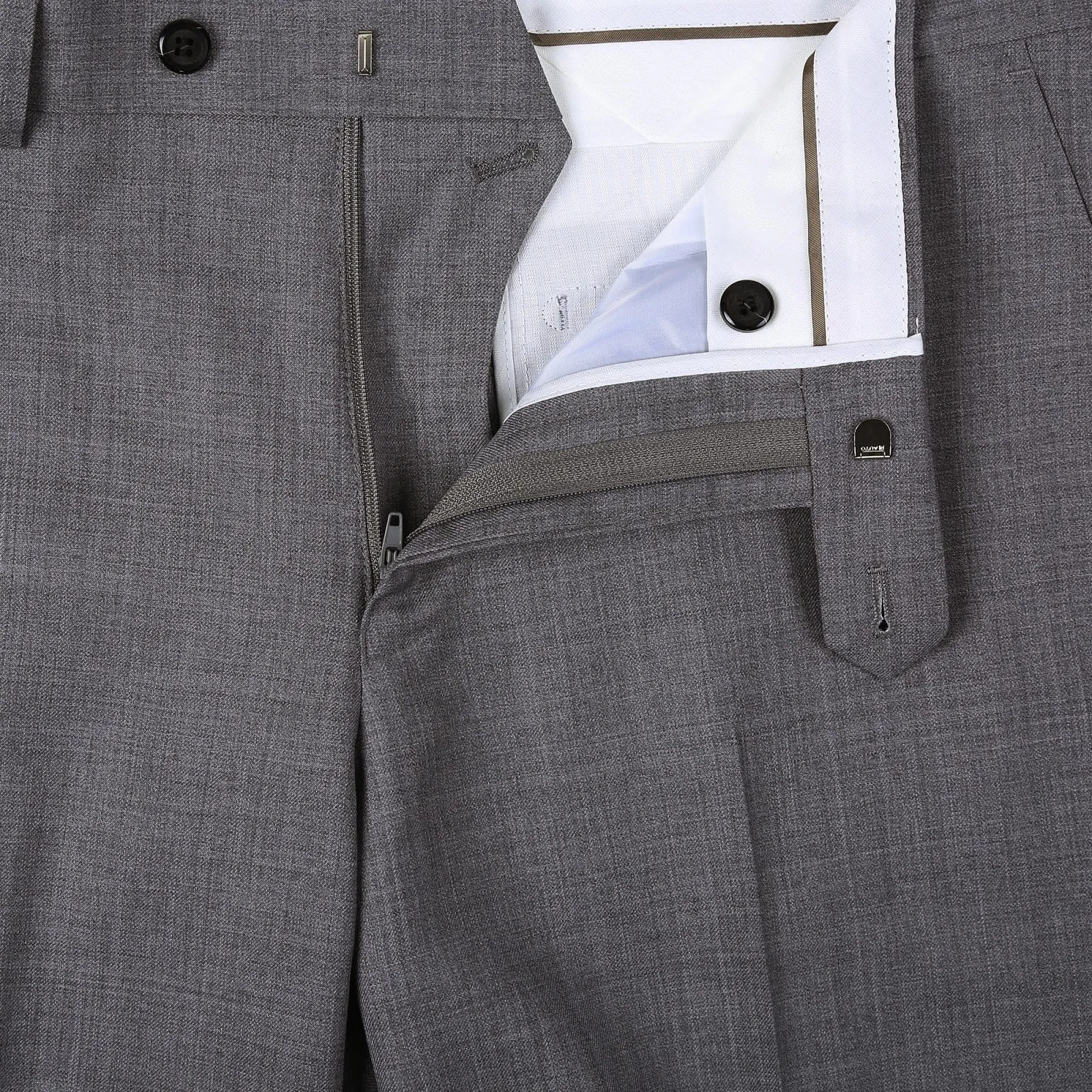Alessandro Vitello by Renoir Dark Grey 2-Piece Classic Fit Notch Lapel Wool Suit 508-3