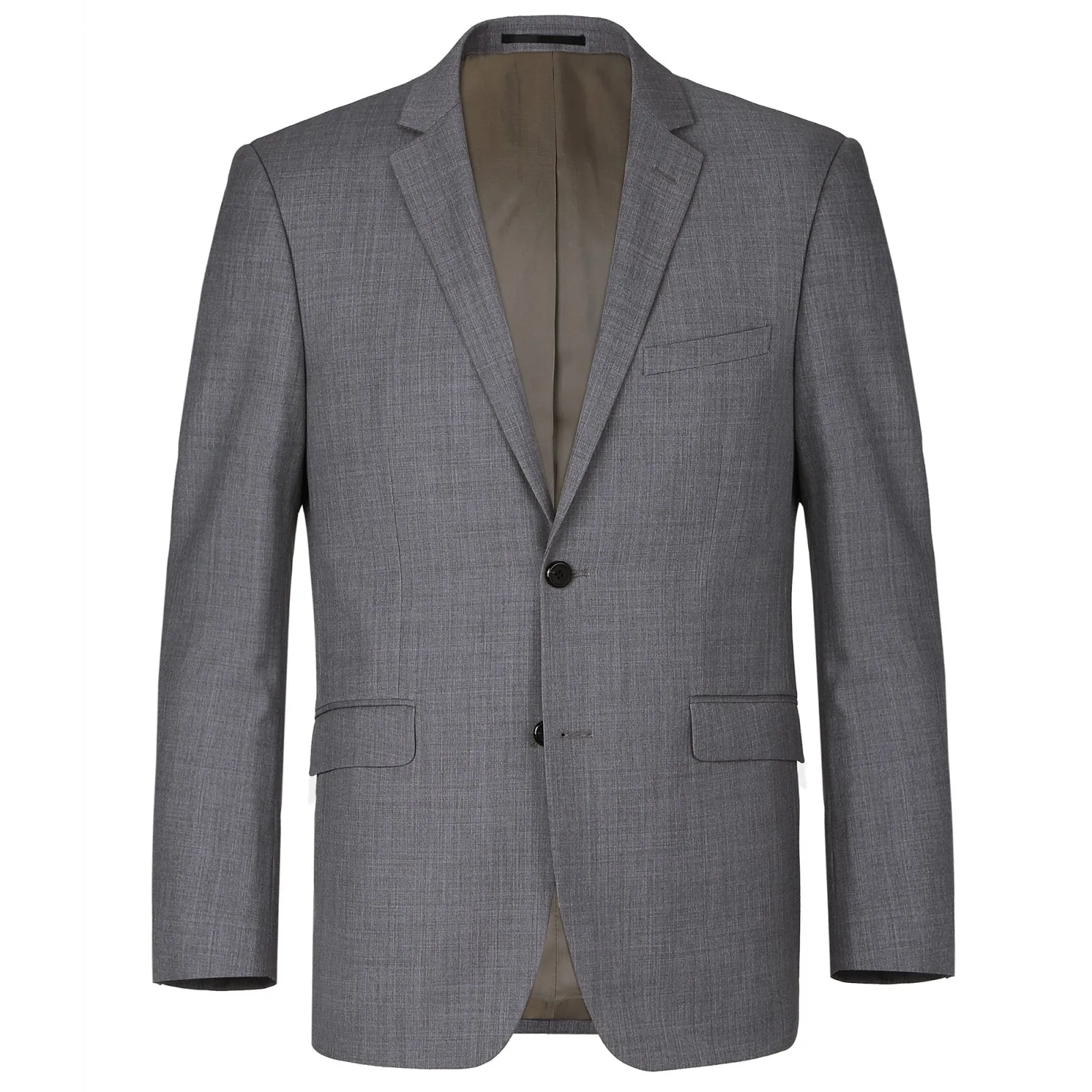 Alessandro Vitello by Renoir Dark Grey 2-Piece Classic Fit Notch Lapel Wool Suit 508-3