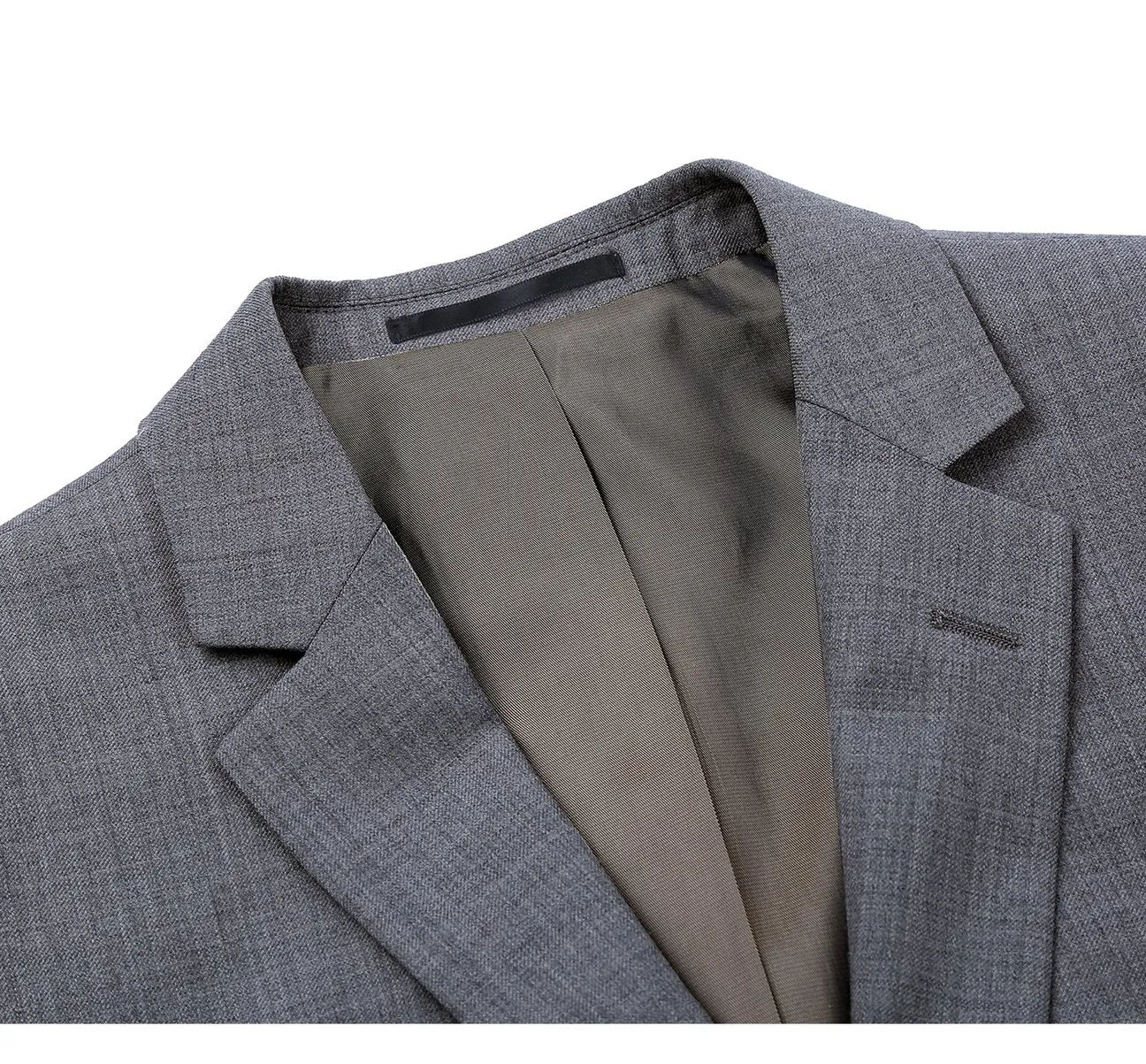 Alessandro Vitello by Renoir Dark Grey 2-Piece Classic Fit Notch Lapel Wool Suit 508-3