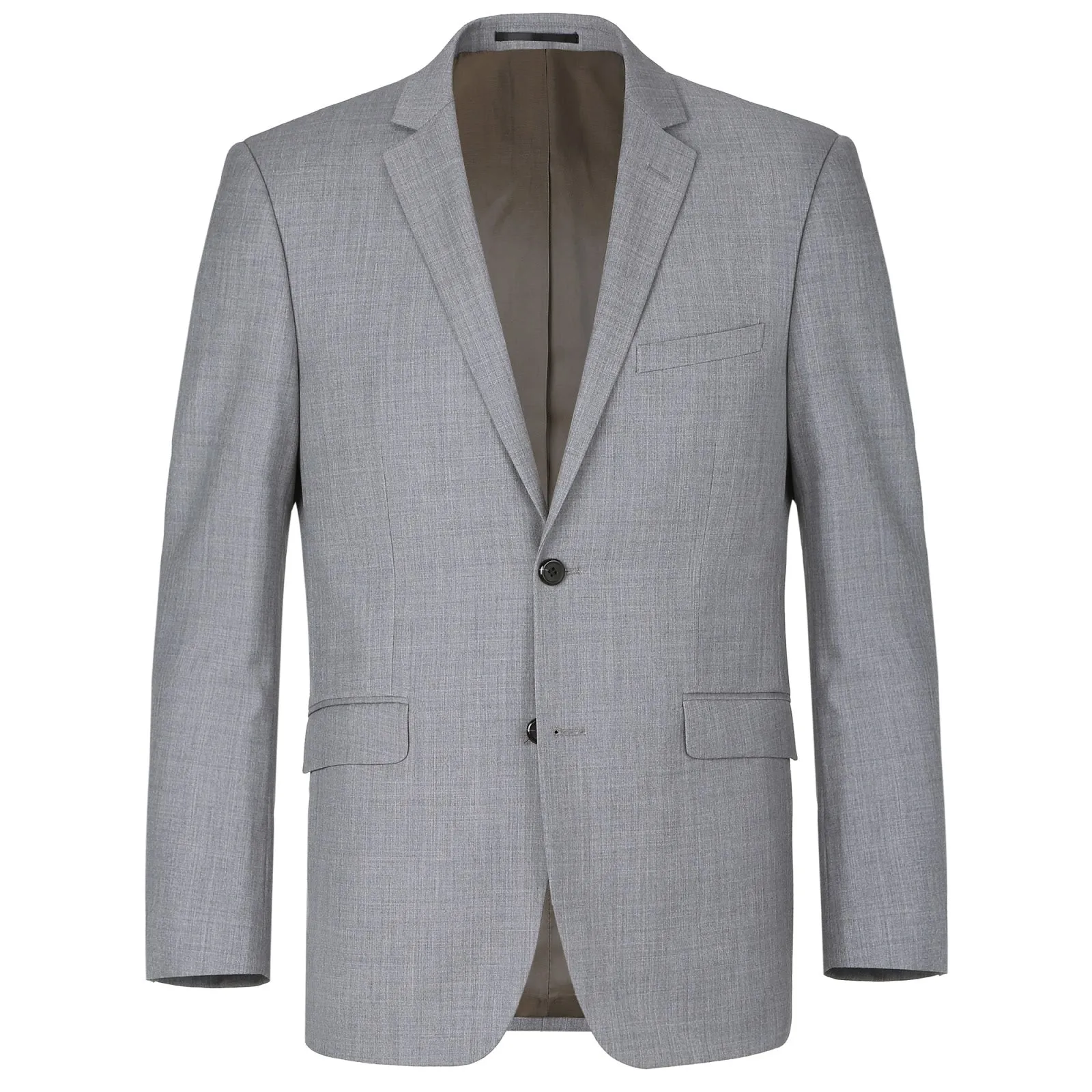 Alessandro Vitello by Renoir Grey 2-Piece Slim Fit Notch Lapel Wool Suit 508-5