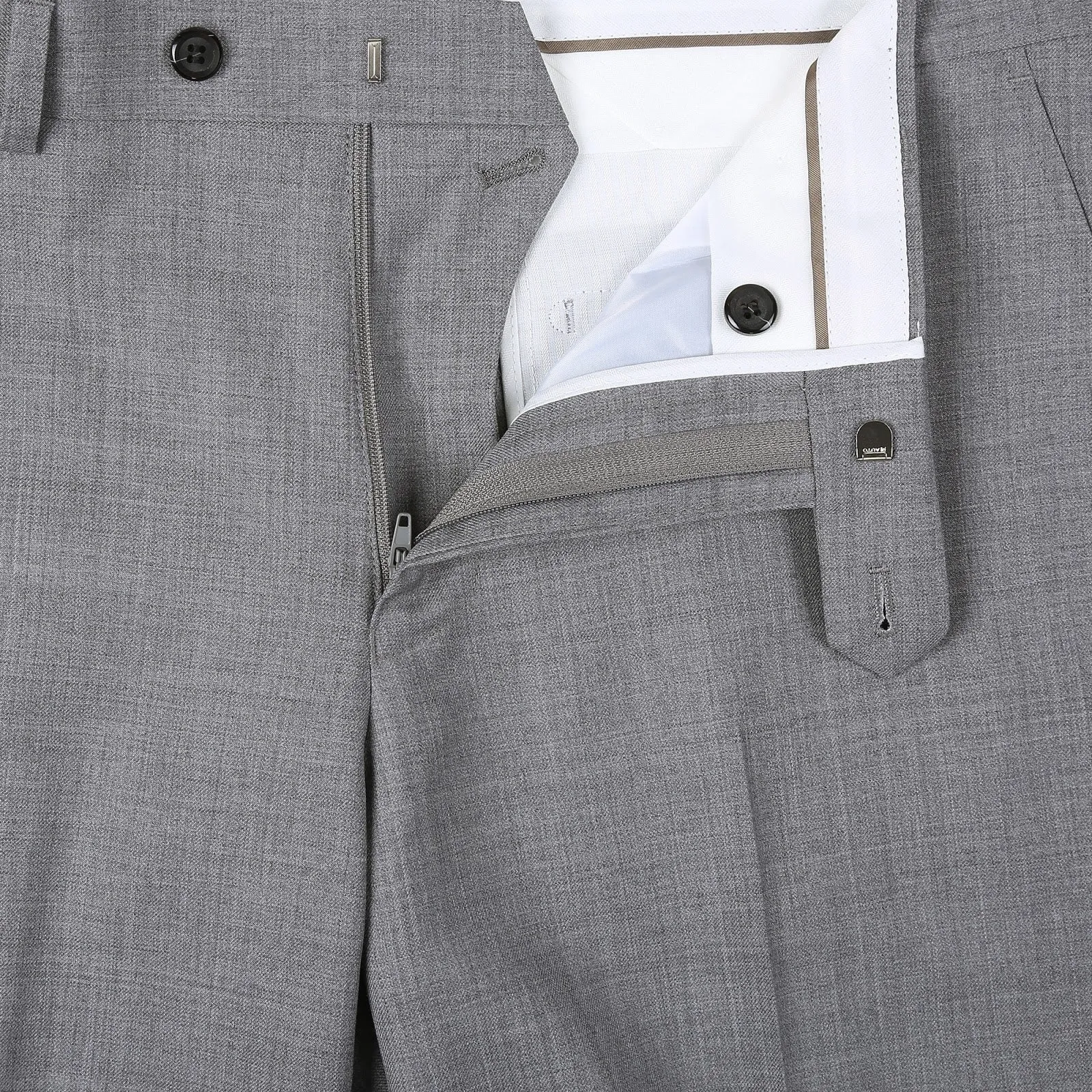 Alessandro Vitello by Renoir Grey 2-Piece Slim Fit Notch Lapel Wool Suit 508-5