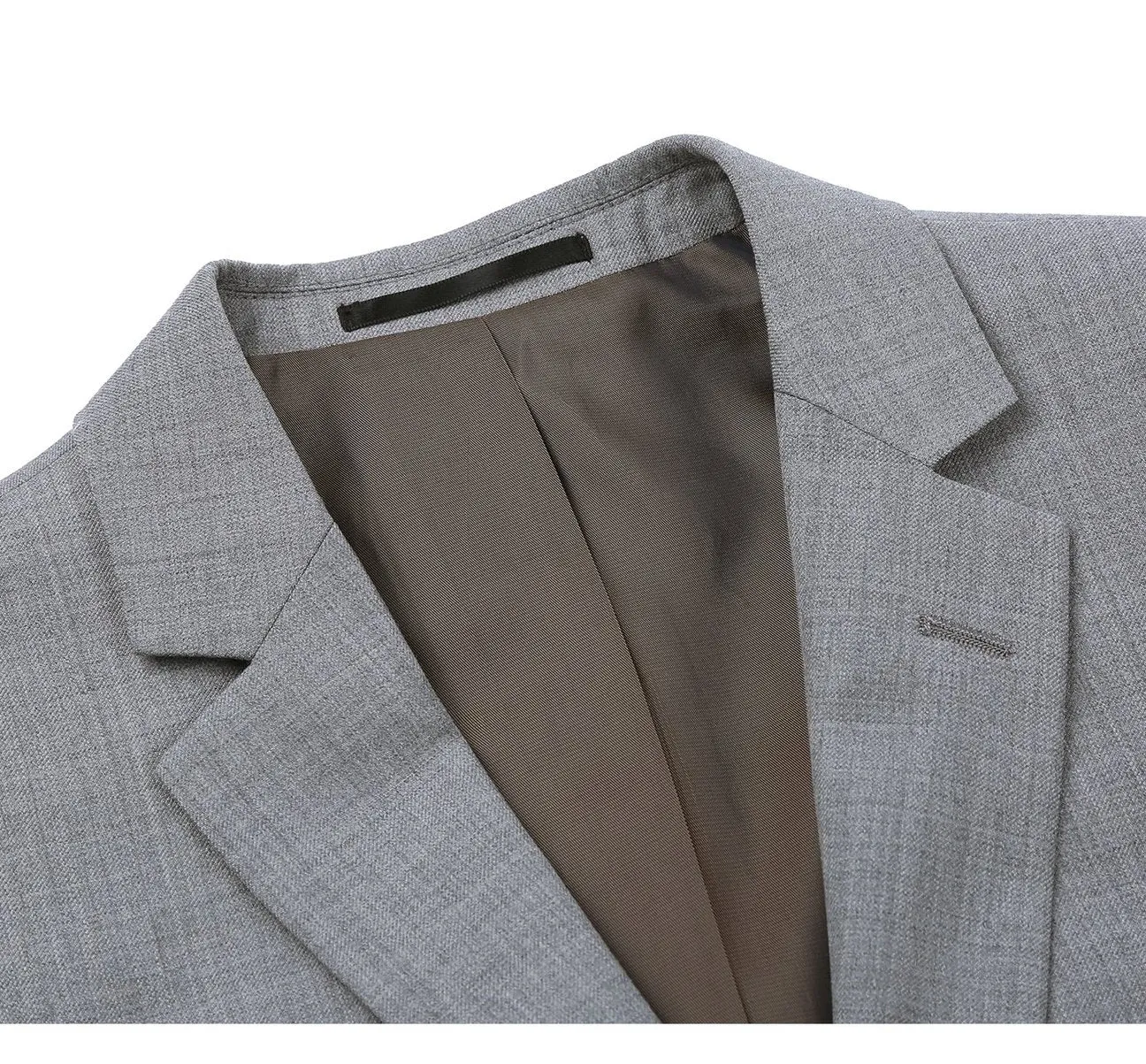 Alessandro Vitello by Renoir Grey 2-Piece Slim Fit Notch Lapel Wool Suit 508-5