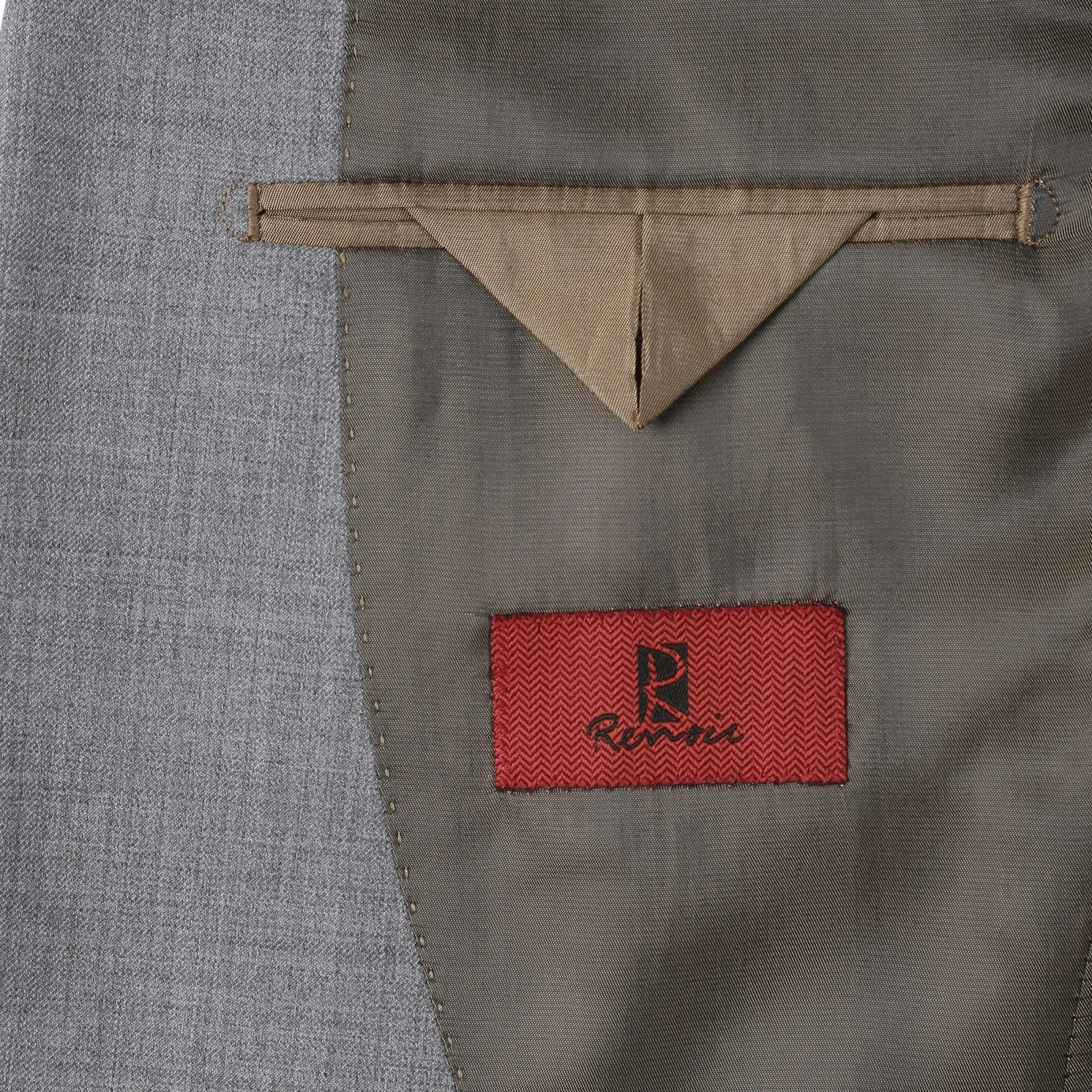 Alessandro Vitello by Renoir Grey 2-Piece Slim Fit Notch Lapel Wool Suit 508-5