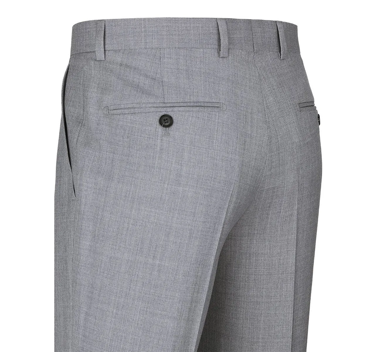 Alessandro Vitello by Renoir Grey Slim Fit Flat Front Wool Suit Pant 508-5