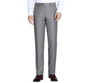 Alessandro Vitello by Renoir Grey Slim Fit Flat Front Wool Suit Pant 508-5