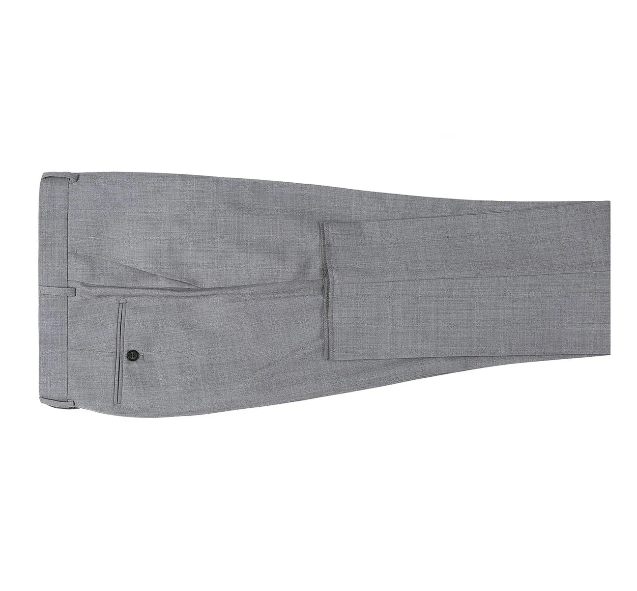 Alessandro Vitello by Renoir Grey Slim Fit Flat Front Wool Suit Pant 508-5