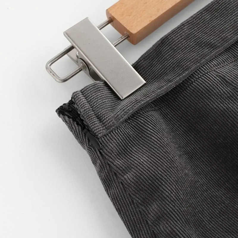 Asymmetric Corduroy Skirt