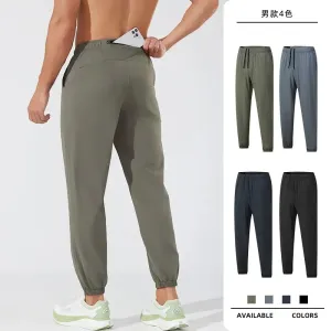 Autumn Running Pants Men Sweatpants Sports Joggers Fitness Quick Dry Sportswear Training Trousers Waist Pocket High elasticity