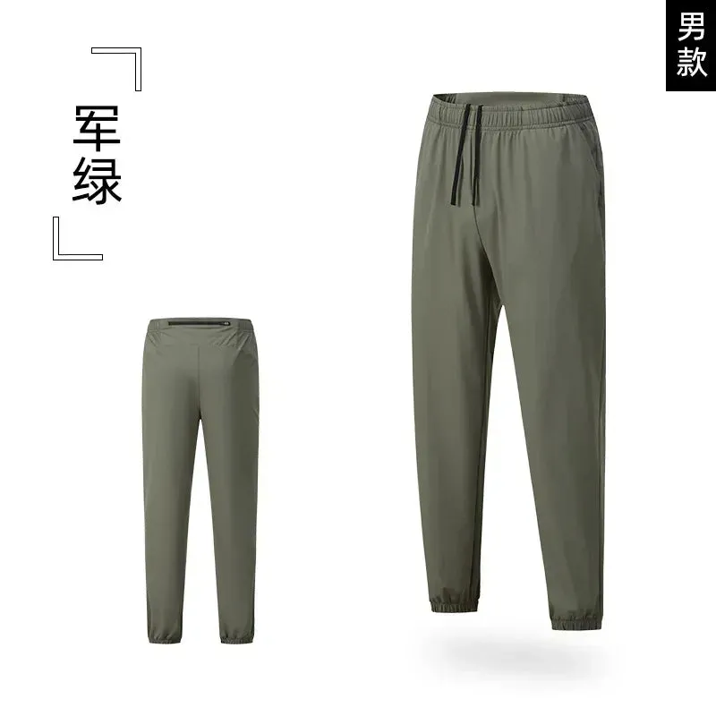 Autumn Running Pants Men Sweatpants Sports Joggers Fitness Quick Dry Sportswear Training Trousers Waist Pocket High elasticity