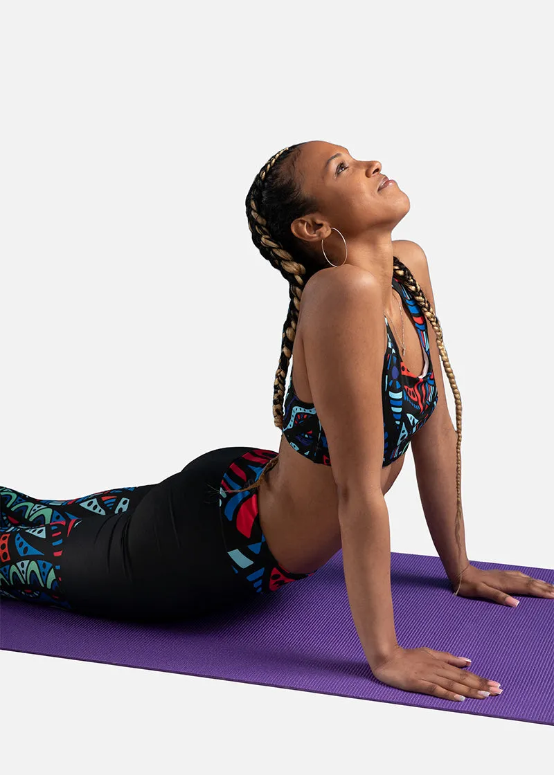 Ayana African Print Athleisure Yoga Leggings-Plus Size Available
