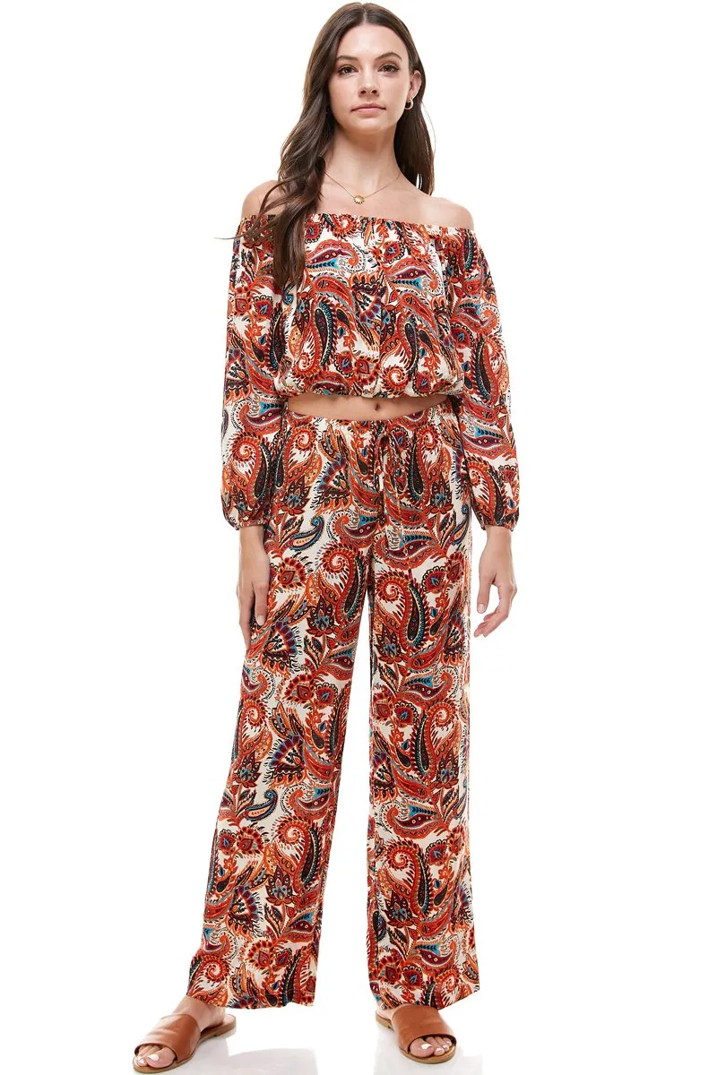 Beautiful Fashion Paisley Palazzo Pants