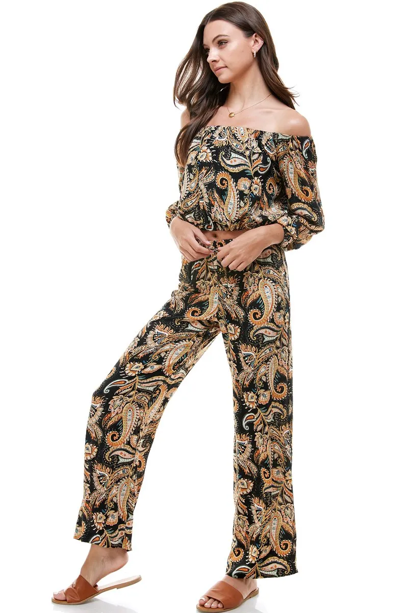 Beautiful Fashion Paisley Palazzo Pants