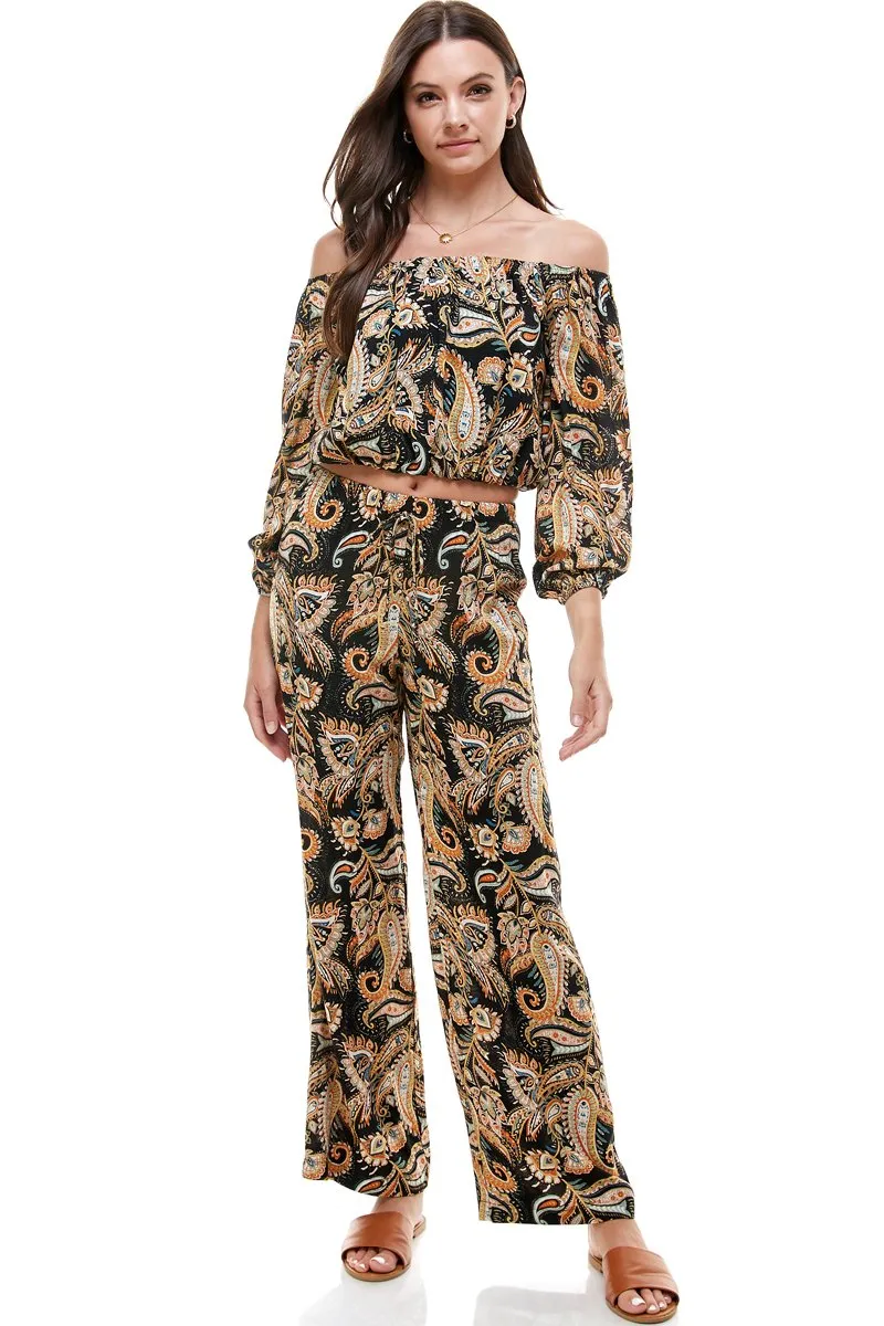 Beautiful Fashion Paisley Palazzo Pants