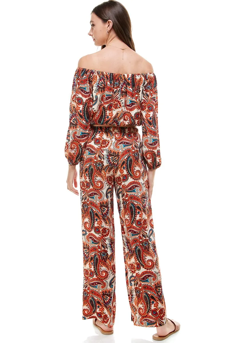 Beautiful Fashion Paisley Palazzo Pants