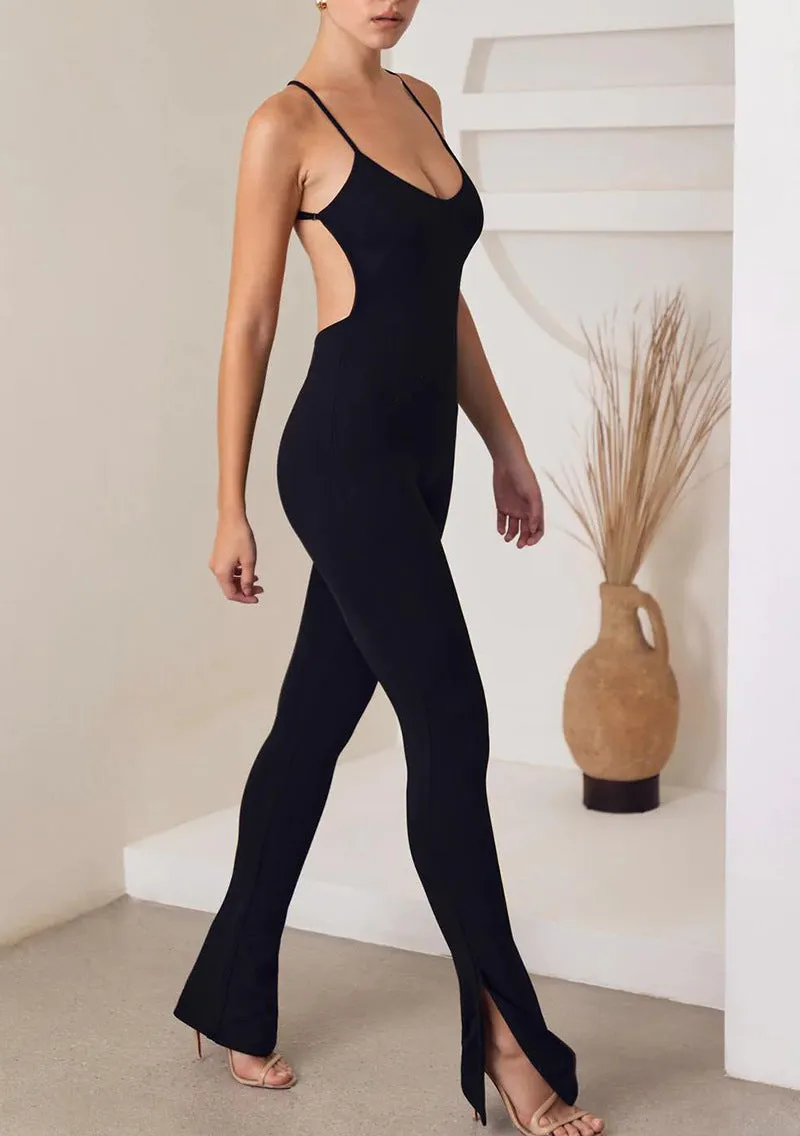Beauty Back High Elastic Fitness Adjustable One-piece Bell-bottom Pants
