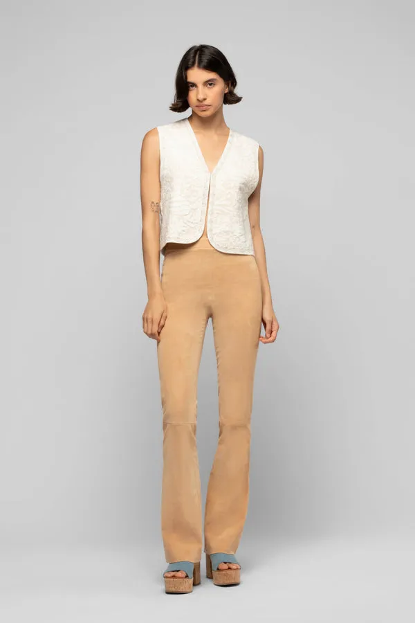 BEYINA SUEDE PANT - CAMEL