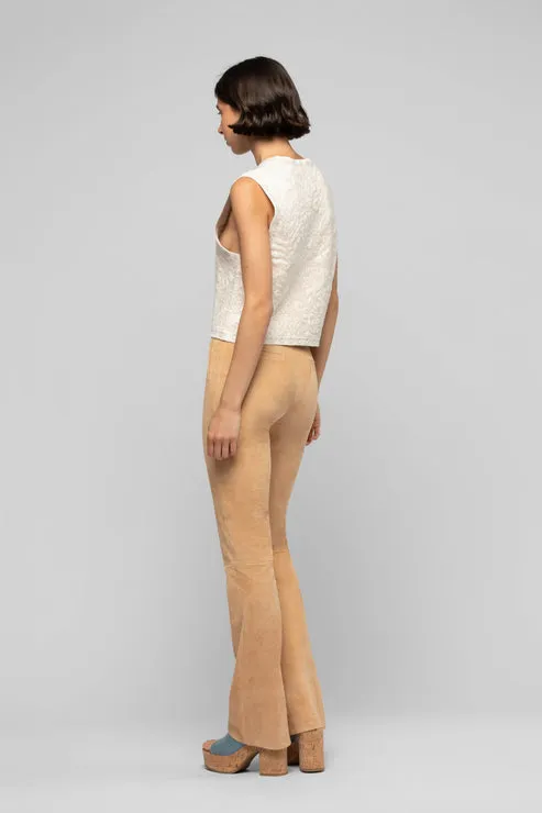 BEYINA SUEDE PANT - CAMEL