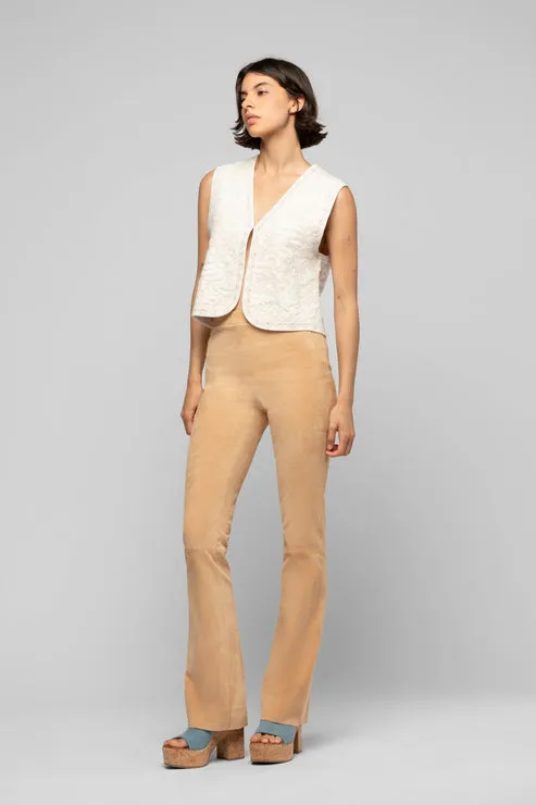 BEYINA SUEDE PANT - CAMEL