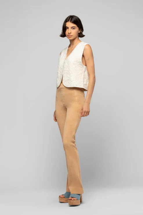 BEYINA SUEDE PANT - CAMEL