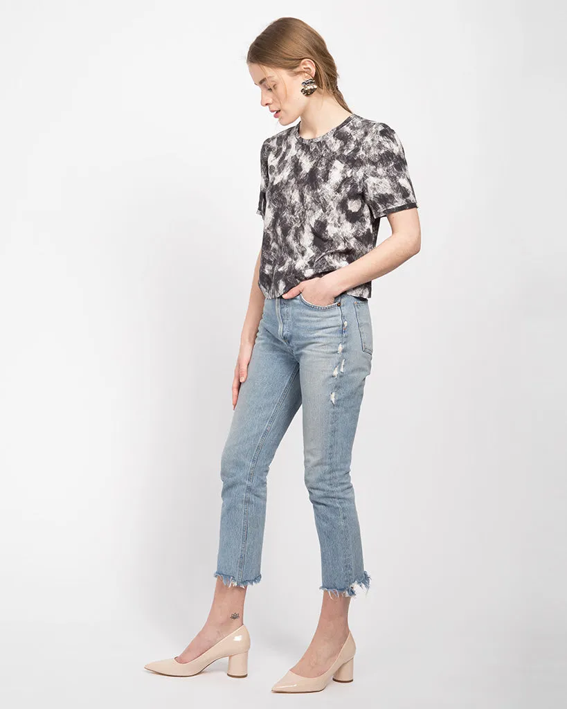 Black & White Silk Top