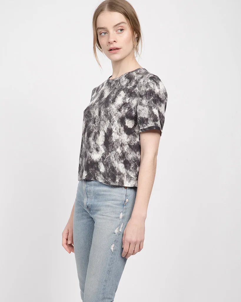 Black & White Silk Top