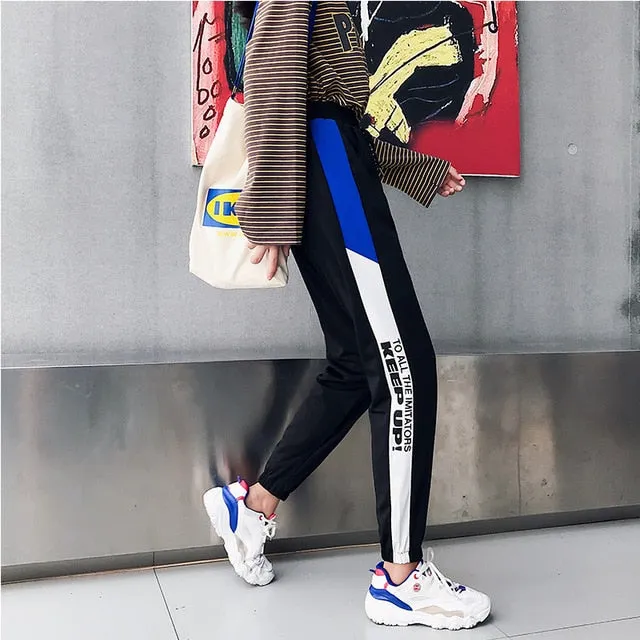 Black Side Striped Sweatpants