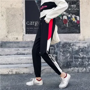 Black Side Striped Sweatpants
