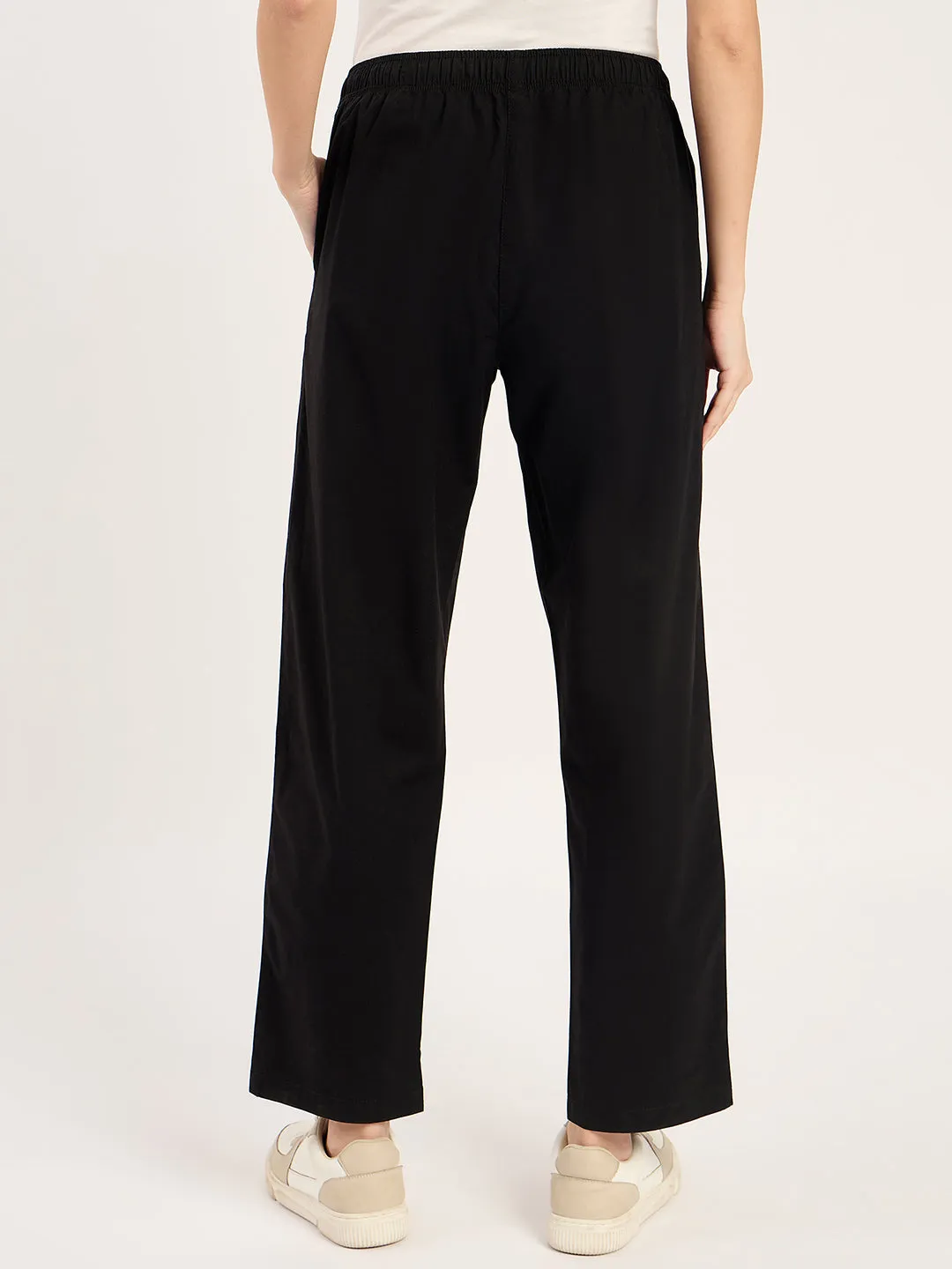 Black Straight Fit Pants