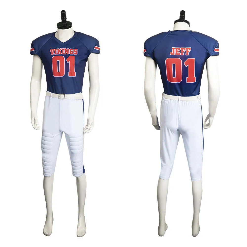 Bottoms 2023 Movie Jeff  Rugby Sports Kit Cosplay Costume Outfits Halloween Carnival Suit