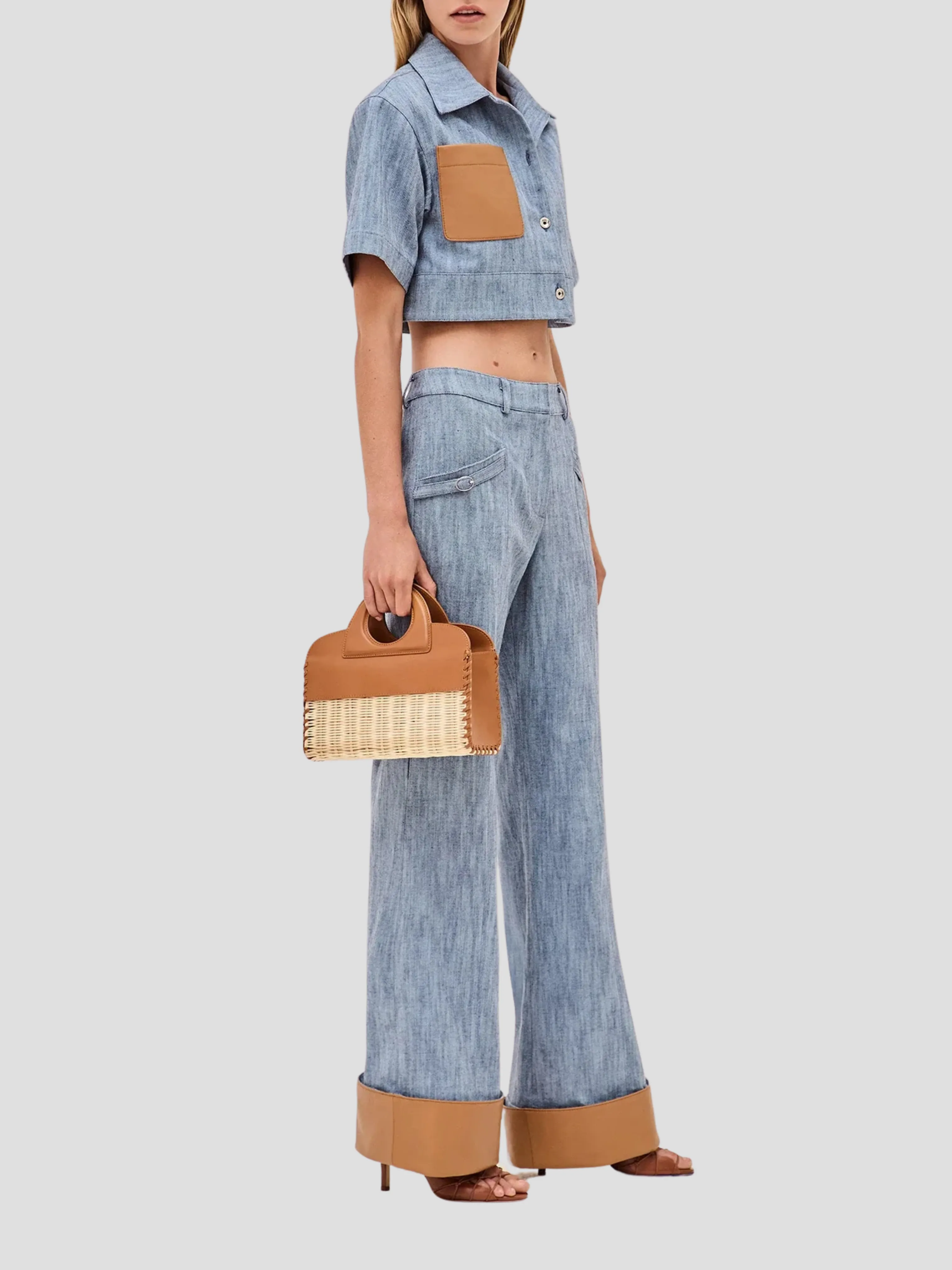 Brook Vegan Leather Pocket Top