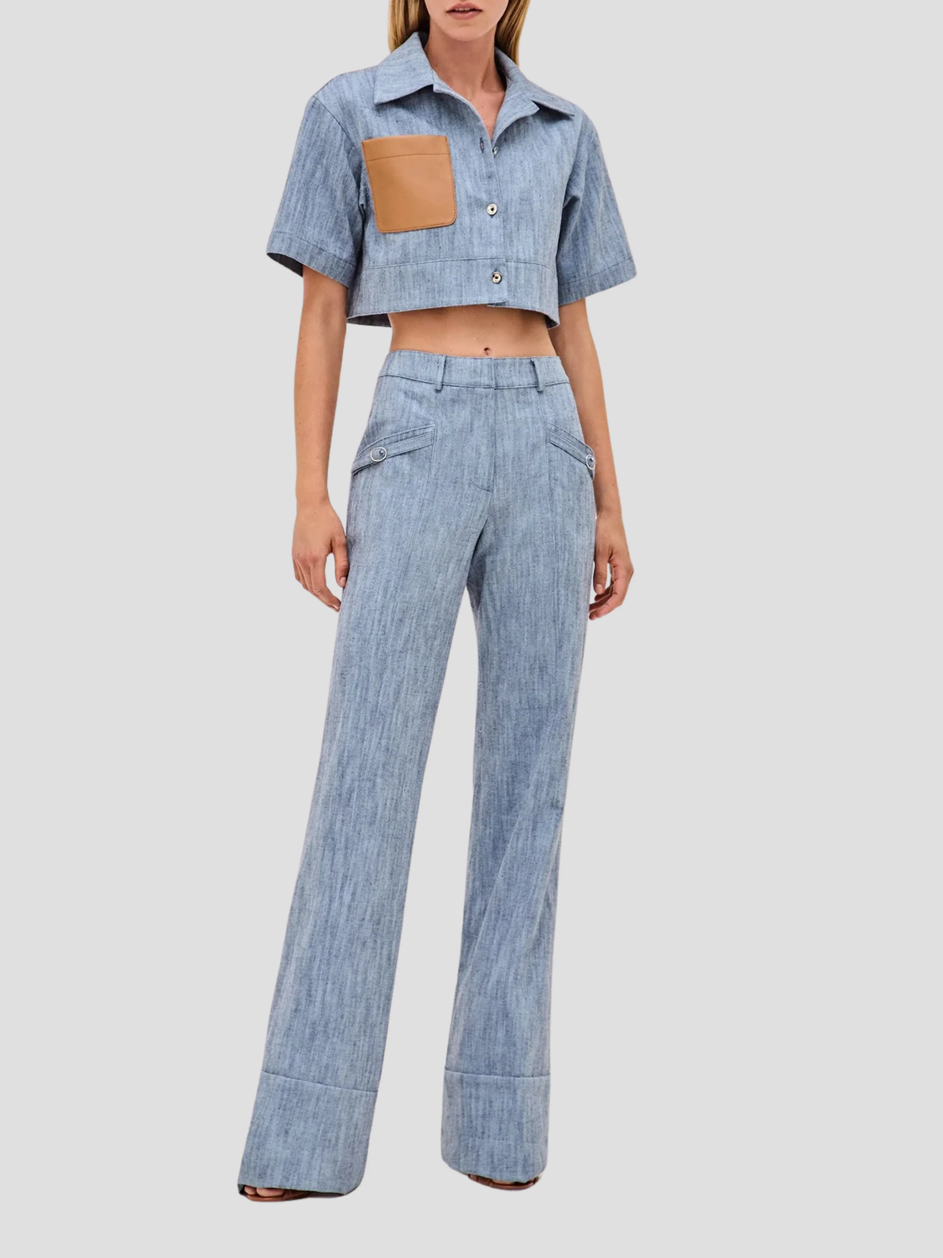 Brook Vegan Leather Pocket Top
