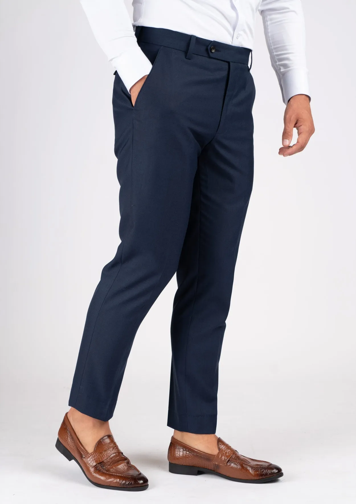 Bryant Navy Sharkskin Suit