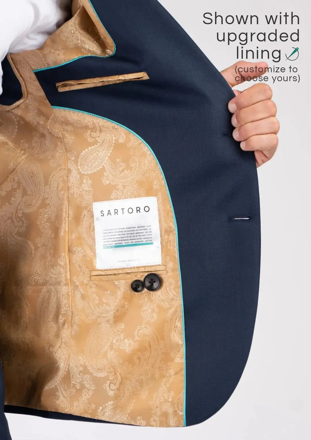 Bryant Navy Sharkskin Suit