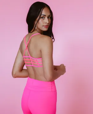 Cage Bra - Fluorescent Pink