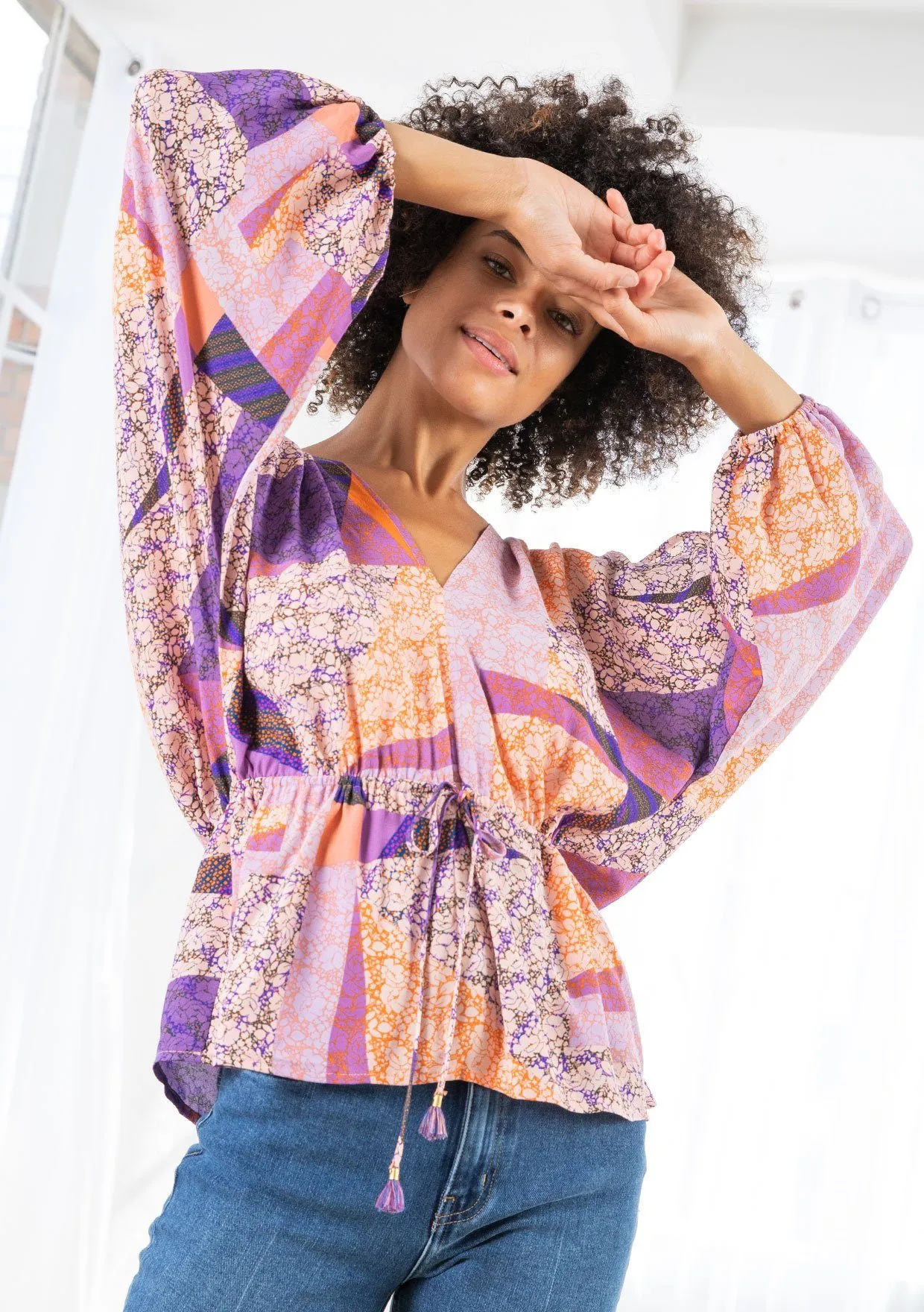 Calypso Split Sleeve Top
