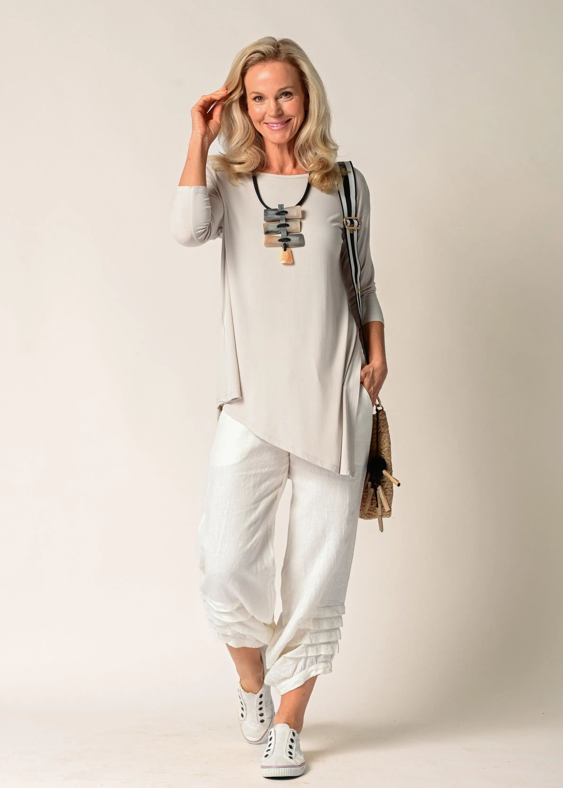 Cami Linen Pant in Cream