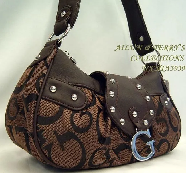canvas Ivy G signature Wallet satchel bag Set Designer inspired Brown