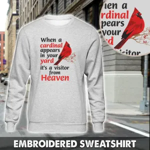Cardinal Yard Heaven Embroidered Sweatshirt - Embroidered Hoodie