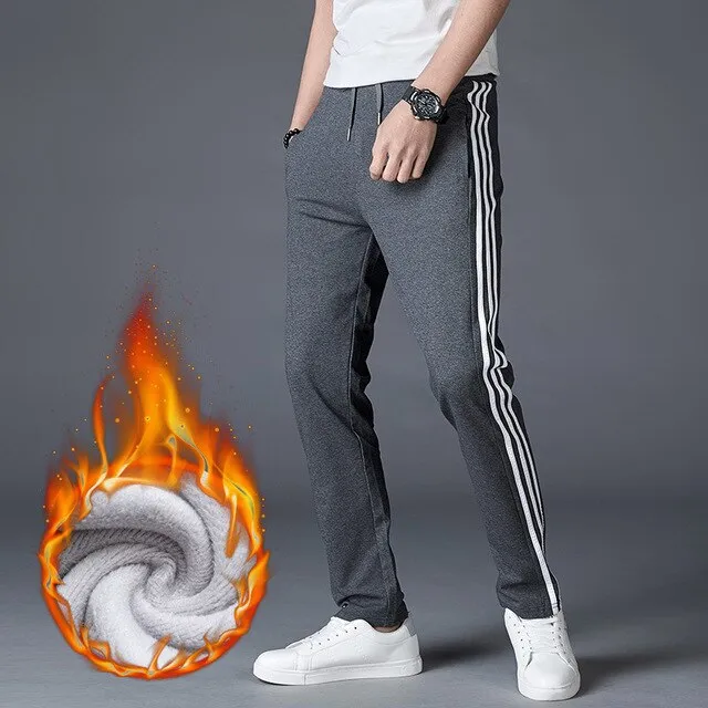 Cargo Men's Super Winter Warm Pants Outside Fleece Joggers Thicken Sweatpants Heavy weight Zipper Trousers Windbreaker Men Loose