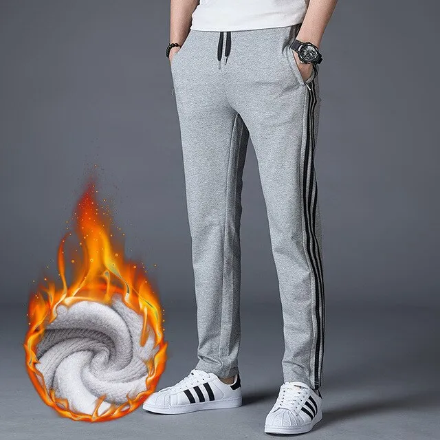 Cargo Men's Super Winter Warm Pants Outside Fleece Joggers Thicken Sweatpants Heavy weight Zipper Trousers Windbreaker Men Loose