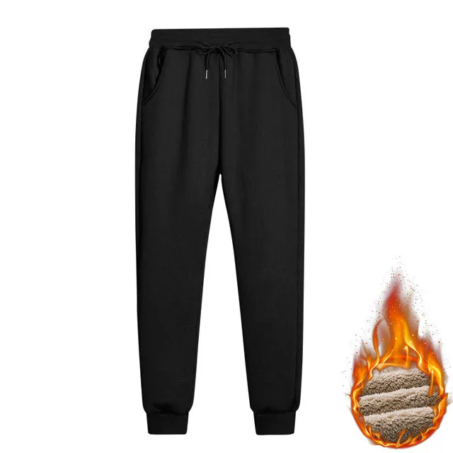Cargo Men's Super Winter Warm Pants Outside Fleece Joggers Thicken Sweatpants Heavy weight Zipper Trousers Windbreaker Men Loose