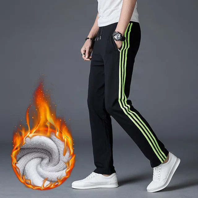 Cargo Men's Super Winter Warm Pants Outside Fleece Joggers Thicken Sweatpants Heavy weight Zipper Trousers Windbreaker Men Loose